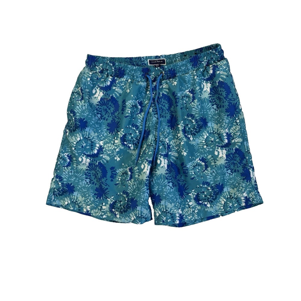 Club Room Men's Med Blue Swim Trunks Beach Resort Vacation Travel Surf